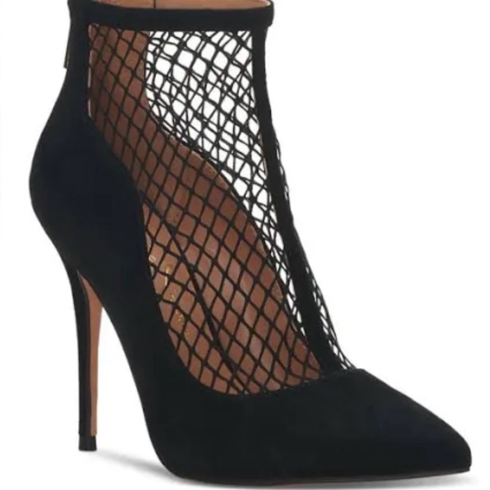 Jessica Simpson Black Mesh Heels